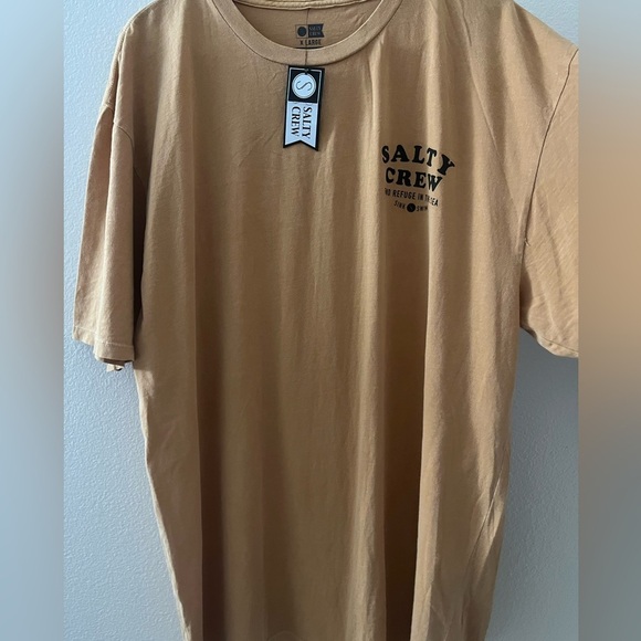 Salty Crew Other - Salty Crew Men’s 100% Cotton Gold Short Sleeve TShirt Find Refuge In The Sea XL